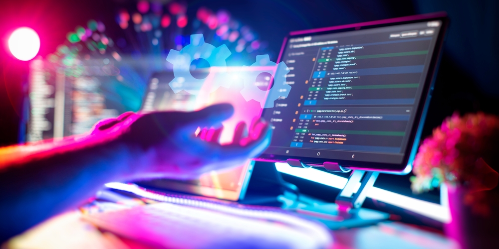 development,,programming,and,coding,technology,concept.,a,programmer,manually,works
